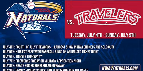 Northwest Arkansas Naturals at Arkansas Travelers at Dickey Stephens Park