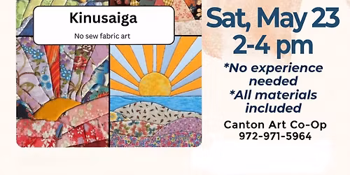 Kinusaiga no sew fabric art class!