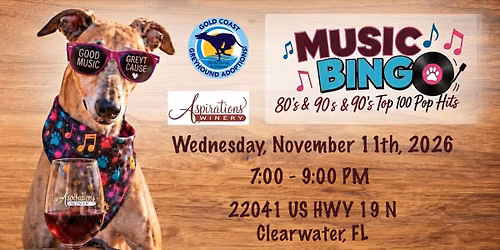 Music BINGO For the Greyhounds!