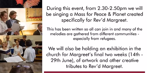 A Mass for Peace and Planet for Margreet Armitstead