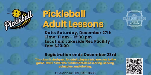 Adult Pickleball Lessons