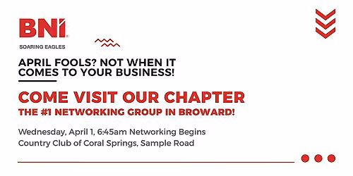 April 1st Networking with BNI Soaring Eagles