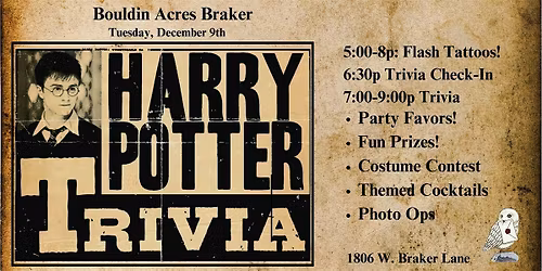 Bouldin Acres Braker- Harry Potter Trivia