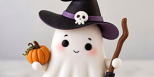 Spooky & Sweet Ghost Fondant Cake Topper