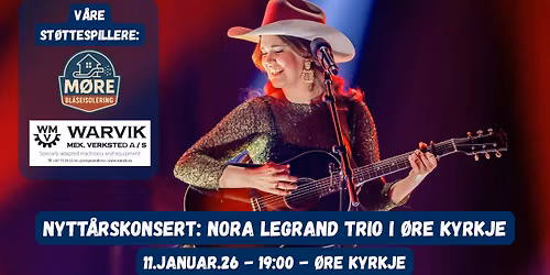 Nytt\u00e5rskonsert: Nora Legrand Trio i \u00d8re Kyrkje