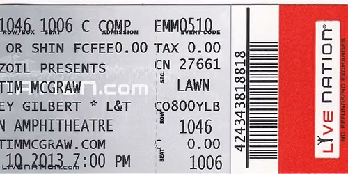Tim McGraw at Coastal Credit Union Music Park at Walnut Creek