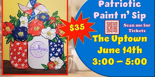 Paint n' Sip "Patriotic Flowers" w\/Errant Artistry @ The Local Uptown - Anderson
