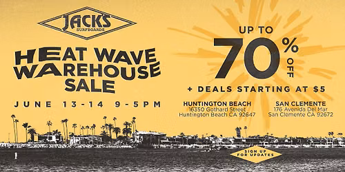 Heatwave Warehouse Sale
