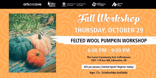 Social Art Experience: Felted Wool Pumpkin