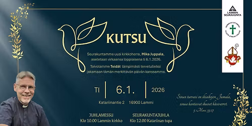 Kutsu juhlamessuun ja seurakuntajuhlaan