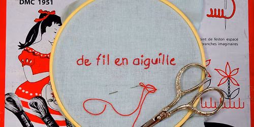 De fil en aiguille, atelier broderie