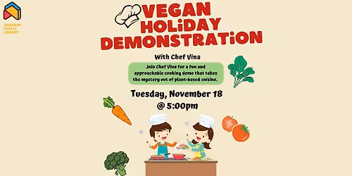 Vegan Holiday Demonstration at Haskett Branch