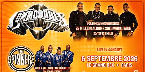 THE COMMODORES & THE SPINNERS | Le Grand Rex, Paris - 6 septembre 2026