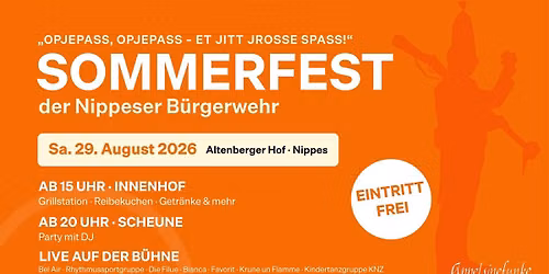 Appelsinefunke-Sommerfest im Altenberger Hof \u2013 janz Nippes es enjelade!
