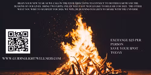 Outdoor New Year's Fire Burning Ceremony