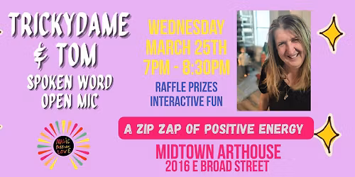 Trickydame & Tom Spoken Word Open Mic Show