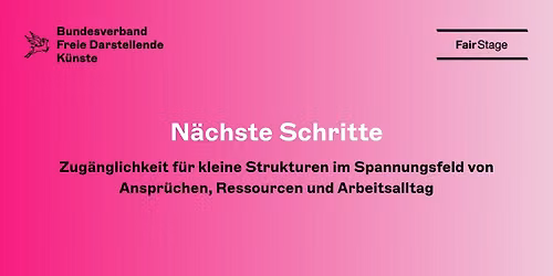Fachveranstaltung \u201eN\u00e4chste Schritte\u201c
