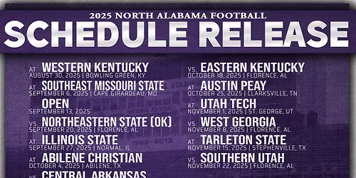 Southern Utah Thunderbirds at North Alabama Lions Football