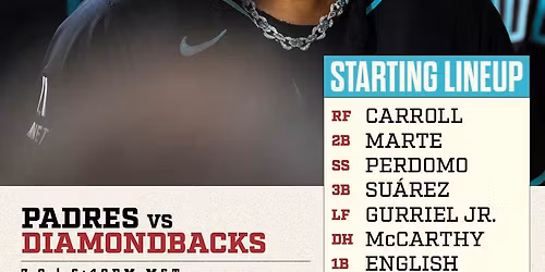 San Diego Padres at Arizona Diamondbacks at Chase Field