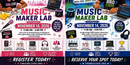 The Bro Code \u2013 November STEM Session Music Maker Lab