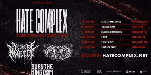 HATE COMPLEX | Ballarat VIC | DISSONANCE EAST COAST TOUR