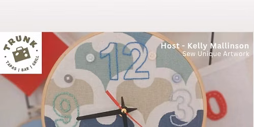 Embroidered Fabric Clock