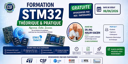 CSF-Formation STM32[Gratuite][Sponsoris\u00e9 par nos partenaire]