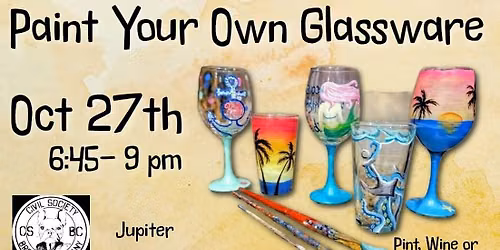 Paint your own Glassware Paint Night!
