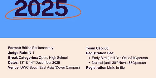 Singapore Debate Open 2025