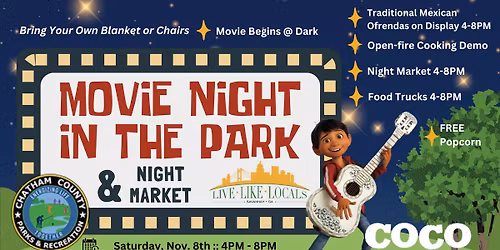 Movie Night - Live Like Locals Savannah & Chatham County Parks & Recreation