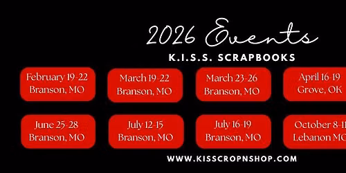July Branson Scrapbook Retreat - One or Two Sessions