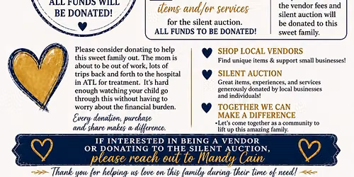 Brayden Strong- Benefit Vendor and Silent Auction Event
