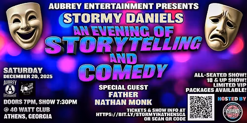 An Evening of Storytelling & Comedy with Stormy Daniels @ 40 Watt Club