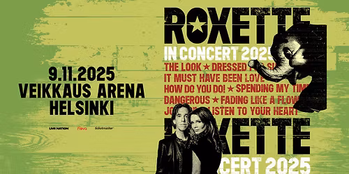 Roxette (SE): In Concert 2025, Veikkaus Arena, Helsinki 9.11.2025