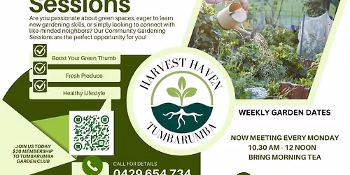 Community Garden working bees and morning tea