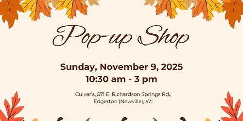 Culver's Newville Pop-up Shop - November