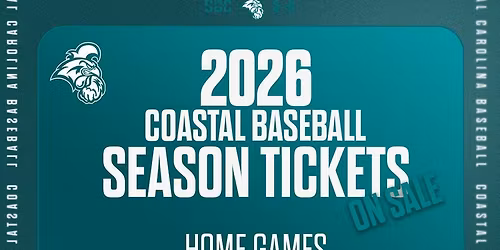 2026 Coastal Carolina Chanticleers Football Season Tickets (Includes Tickets To All Regular Season Home Games)