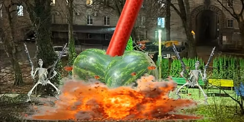 wypierdalanie arbuza na studni