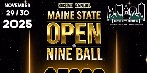 2nd Annual Maine State Open 9 Ball