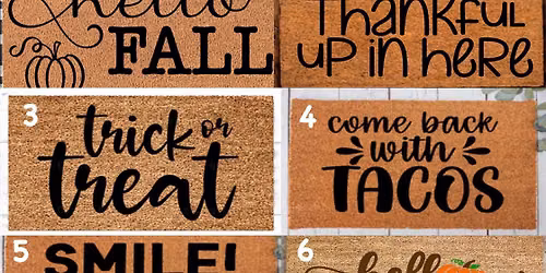 Creative Door Mat Painting - Fall & Halloween