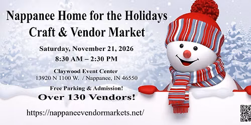 2026 Nappanee Home for the Holidays Craft and Vendor Market