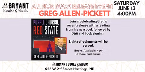 Author Release & Signing - Greg Allen-Pickett
