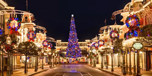 Magic Kingdom Evening - Christmas Decor!