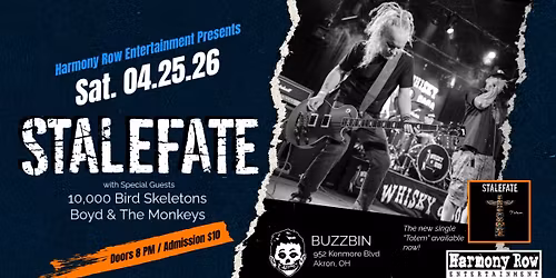 Stalefate @ Buzzbin w\/ 10,000 Bird Skeletons + Avalon