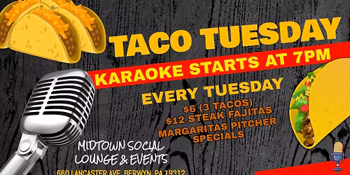 Tuesday Karaoke at Midtown Social (Berwyn, PA, Chester County, PA)