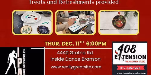 IPA Fundraiser Christmas Paint and Sip night hosted by 408 Extension