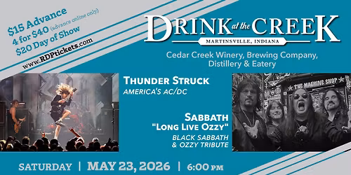 Thunderstruck "America's AC\/DC Tribute" & SABBATH "Long Live OZZY"