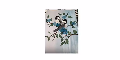 Love Birds on a Branch-acrylic painting class