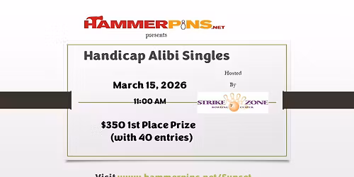 HammerPins Handicap Alibi Singles