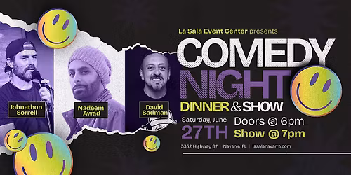 Comedy Night: Nadeem Awad, David Sadman, Johnathon Sorrell